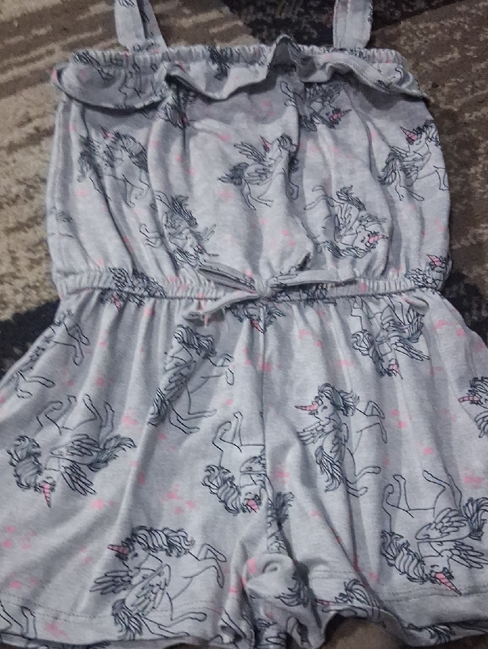 Limited Too White Romper with Pink Accents